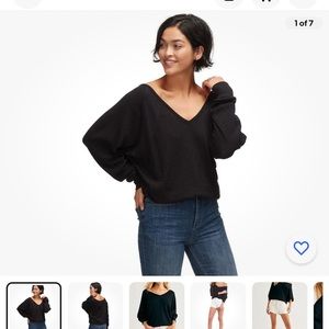 Free  People Santa Clara thermal long sleeve tee in black size large…